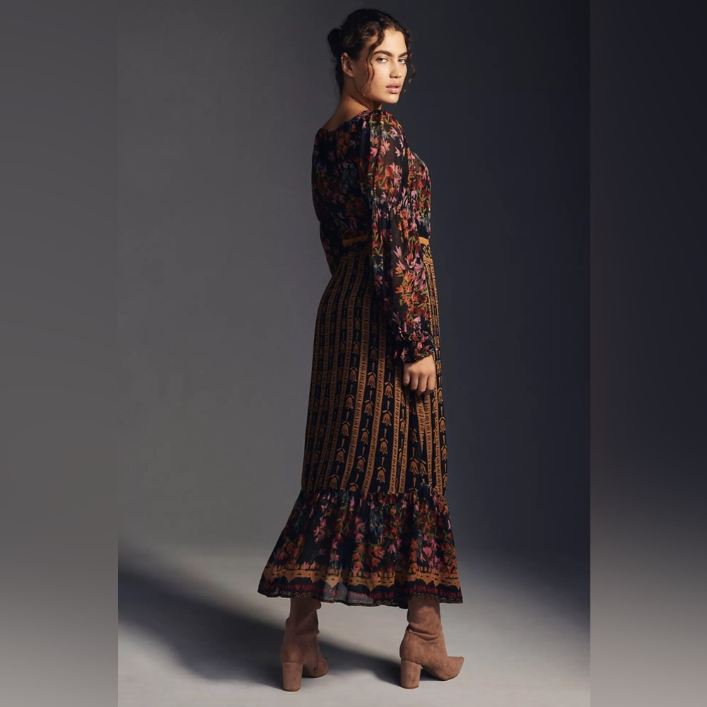 Farm Rio Anthropologie Side-Slit Maxi Dress - Picture 4 of 14
